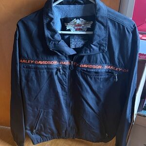 Harley-Davidson Black and Orange Lightweight men’s Jacket size medium